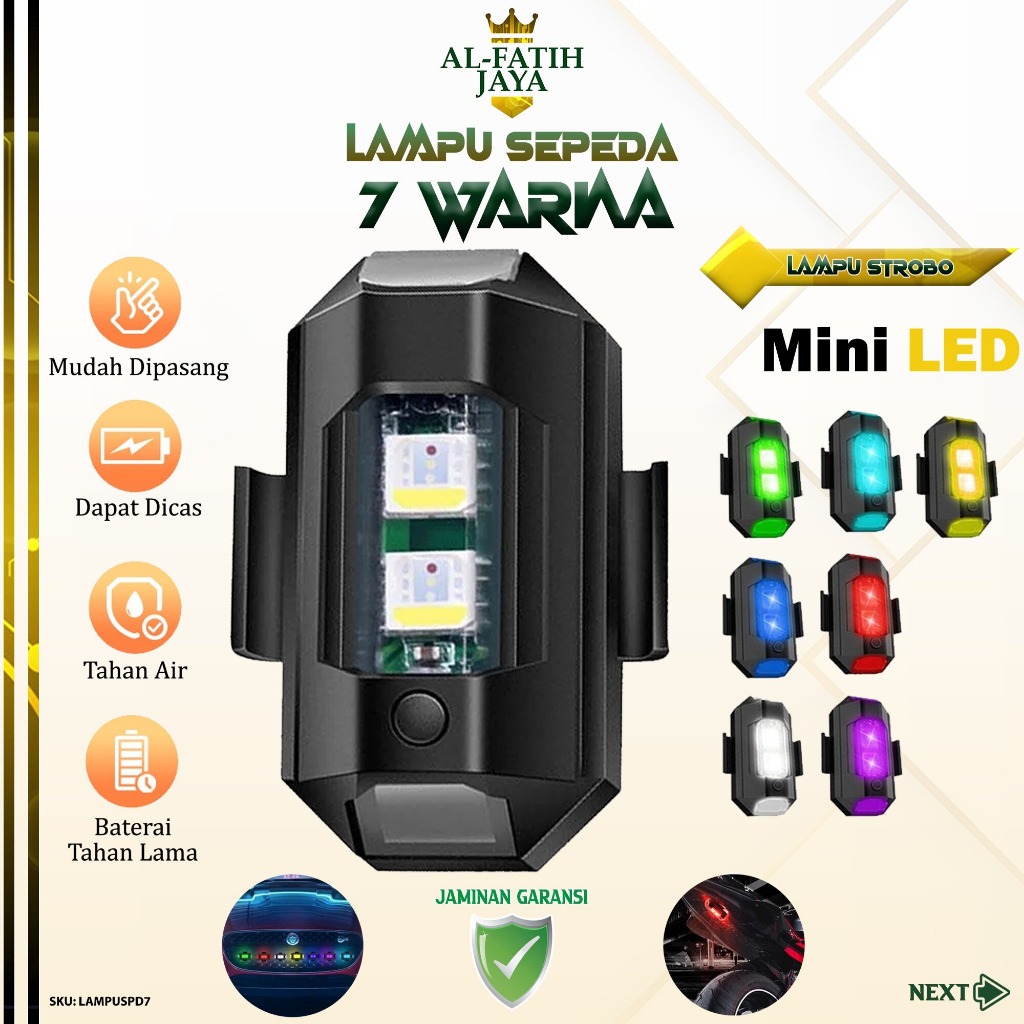 Drip Lamp Car Lampu LED Kilat Kedip 7 Warna Warni Multi Mode Aksesoris Variasi Lampu Sein Depan Bela