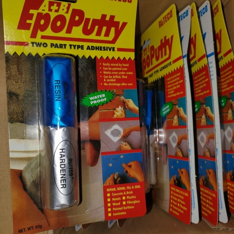 Lem Epoputty/Lem Porting/Lem tahan panas/Lem kapal/ Alteco epoputty 50gram