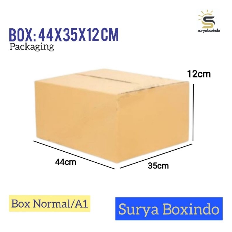 

Box 44x35x12 cm{T 12}/Kardus/Box Normal/Amdk/A1/Packaging/Kemasan Produk