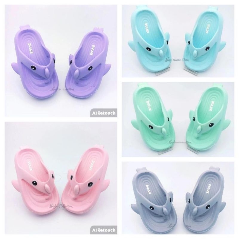 0084, sandal dulux, sandal dulux anak, sandal dulux anak ikan hiu, sandal dulux ikan hiu anak cowok,