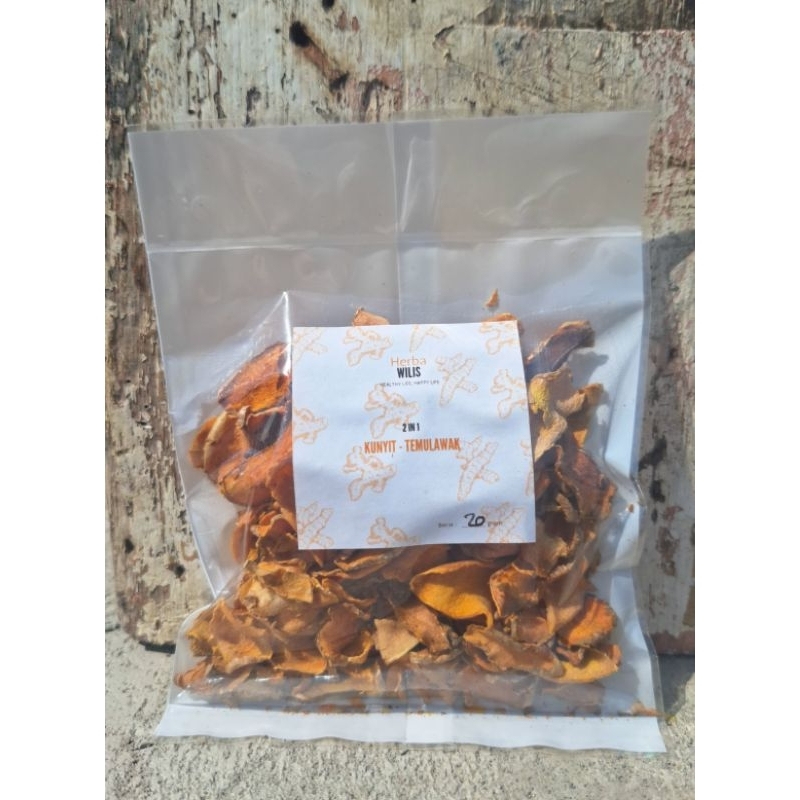 

HERBA WILIS ( 2 in 1 kunyit & temulawak ). Kunyit & Temulawak kering kemasan 20 gram