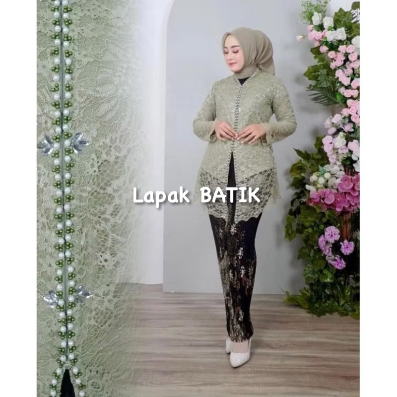 Setelan Kebaya encim payet / set kebaya encim modern / set kebaya brokat encim kekinian / Set kebaya