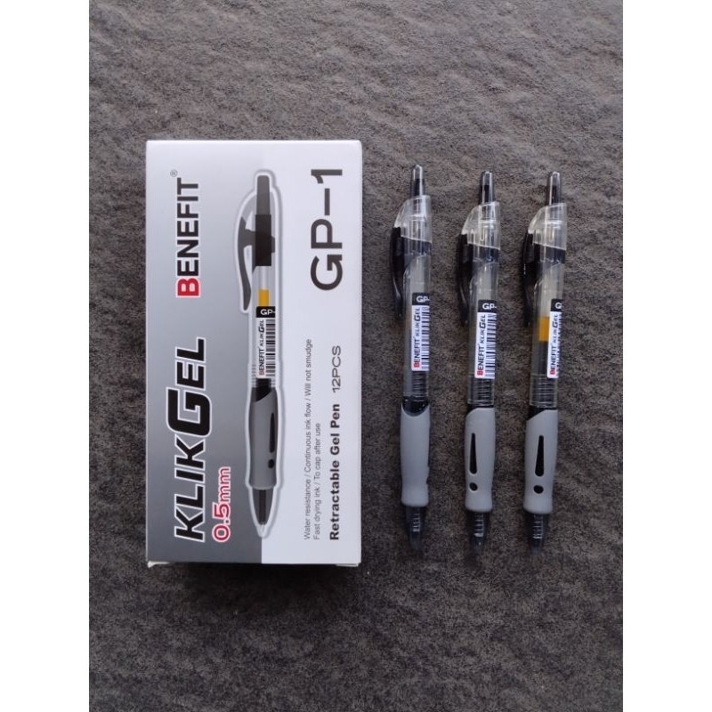 

Pulpen Gel Pen Benefit GP-1 Klik Gel ( 12 Pcs ) [ Original ]
