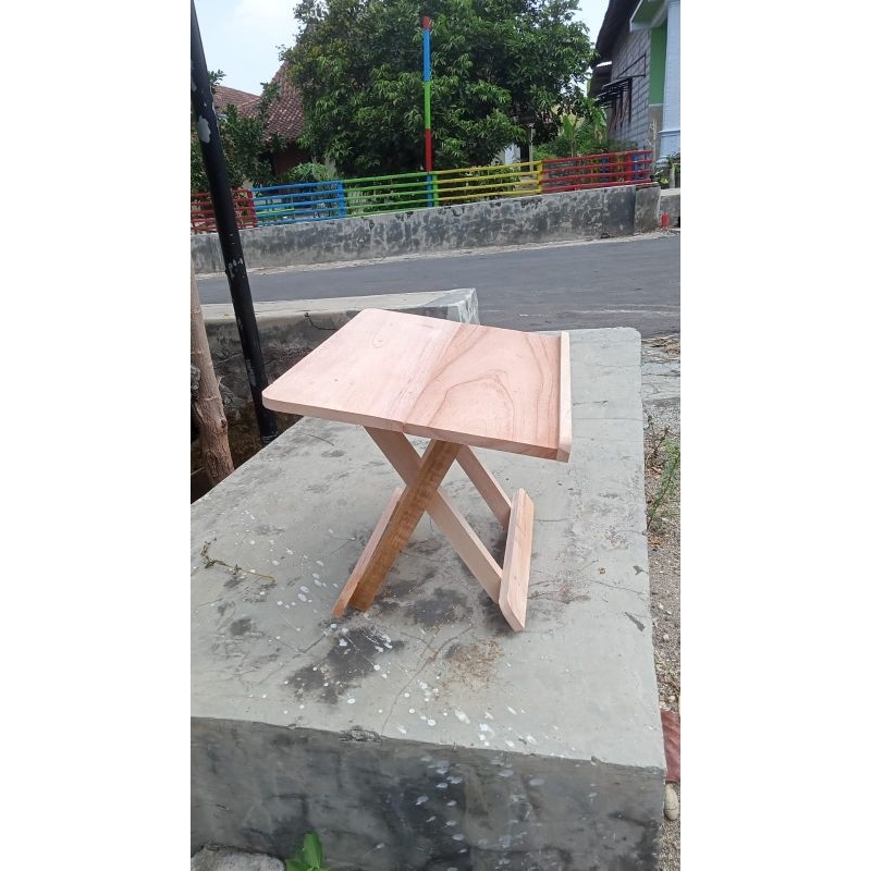 MEJA LIPAT KAYU MIRING | Meja belajar | Meja ngaji | Rehal