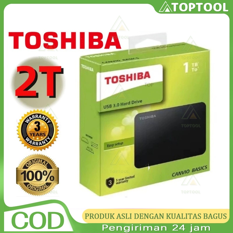 Hardisk Eksternal Toshiba 2TB 1TB HDD USB 3.0 Portable External Hard Drive Hard disk Eksternal Hardi