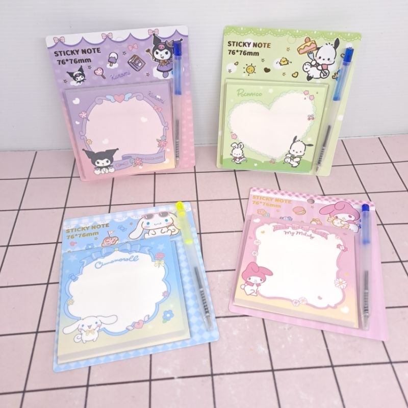 

Sticky Notes Memo Kertas Mini Tempel Jadwal Kegiatan Melody Cinnamoroll Kuromi Pochacco Pompompurrin