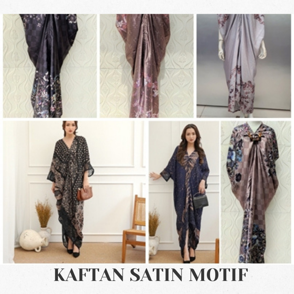 SATEEN KAFTAN SATIN MOTIF PREMIUM best TERMURAH PROMO HARI INI Terlaris Premium Kaftan Satin