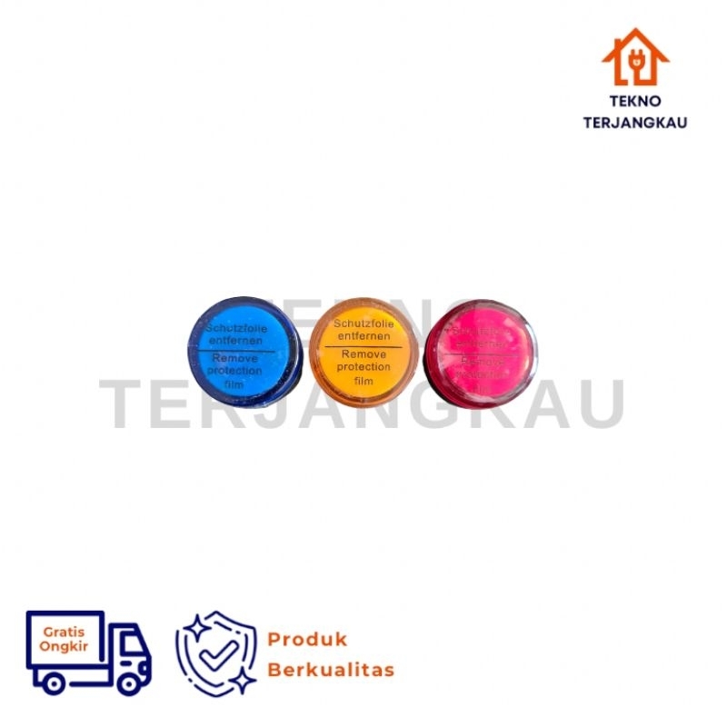 Lampu Pilot / Lampu Indikator Box Panel Merah / Kuning / Biru