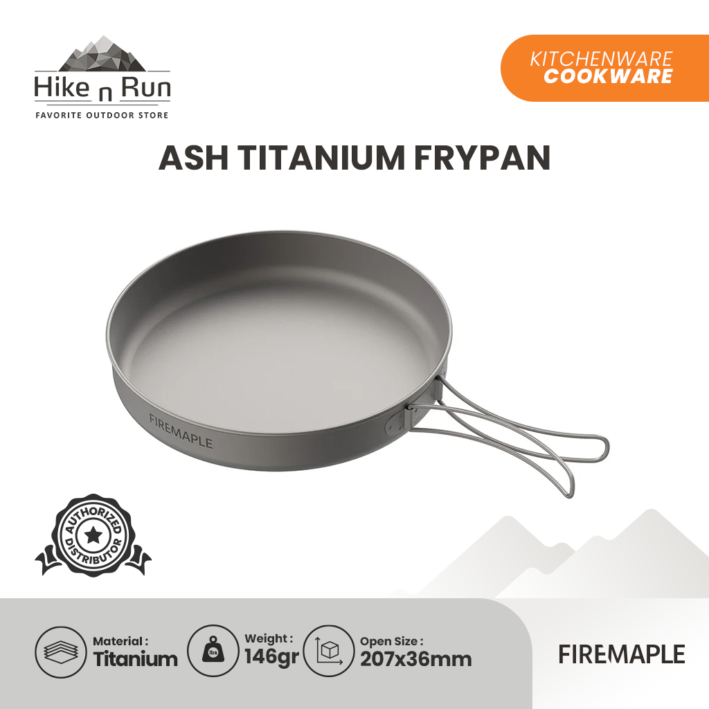 Nesting Ultralight Firemaple Frypan ASH Titanium 8’’ Alat Masak Camping