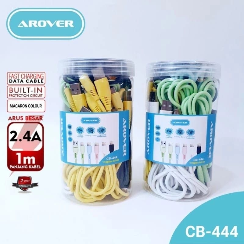 Kabel Data Toples Arover Macaron isi 25pcs Original - Macaron / Type C
