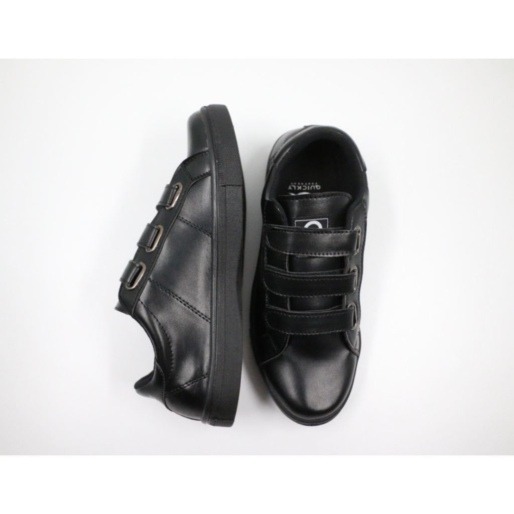 Norton Full Black |Local Pride Style x Quickly| Sepatu Sneakers Perepet Pria Sepatu Pria Perekat Pre