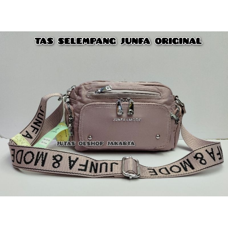 TAS JUNFA ORIGINAL SELEMPANG 2021-362 POLOS BAHAN PARASUT IMPORT