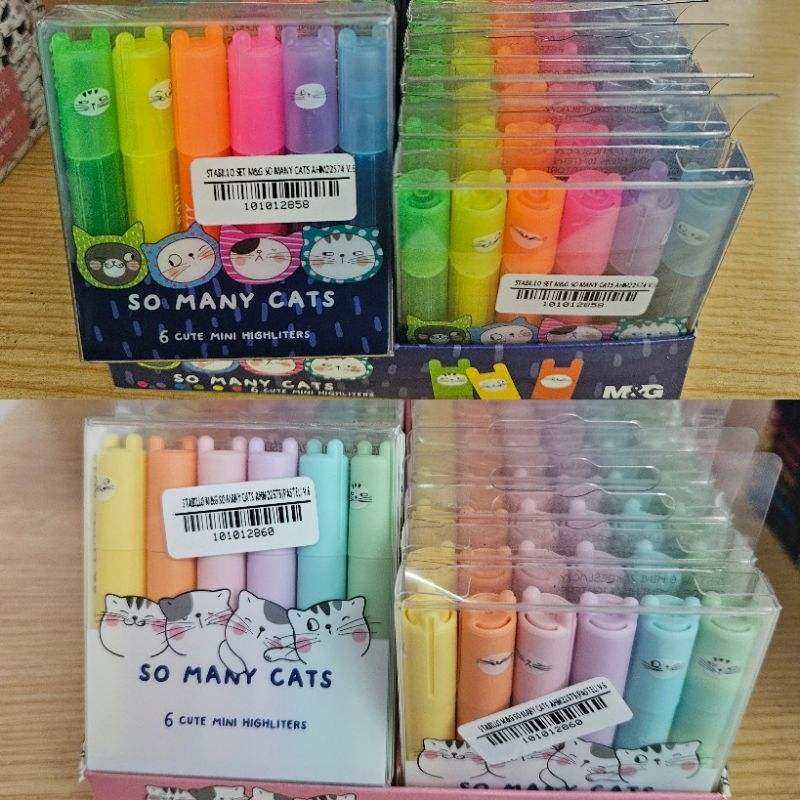 

stabillo highlighter mini M&G (1 set isi 6 warna)