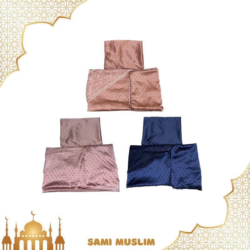 Mukena Silk Uragiri Senada renda/mukena silk uragiri