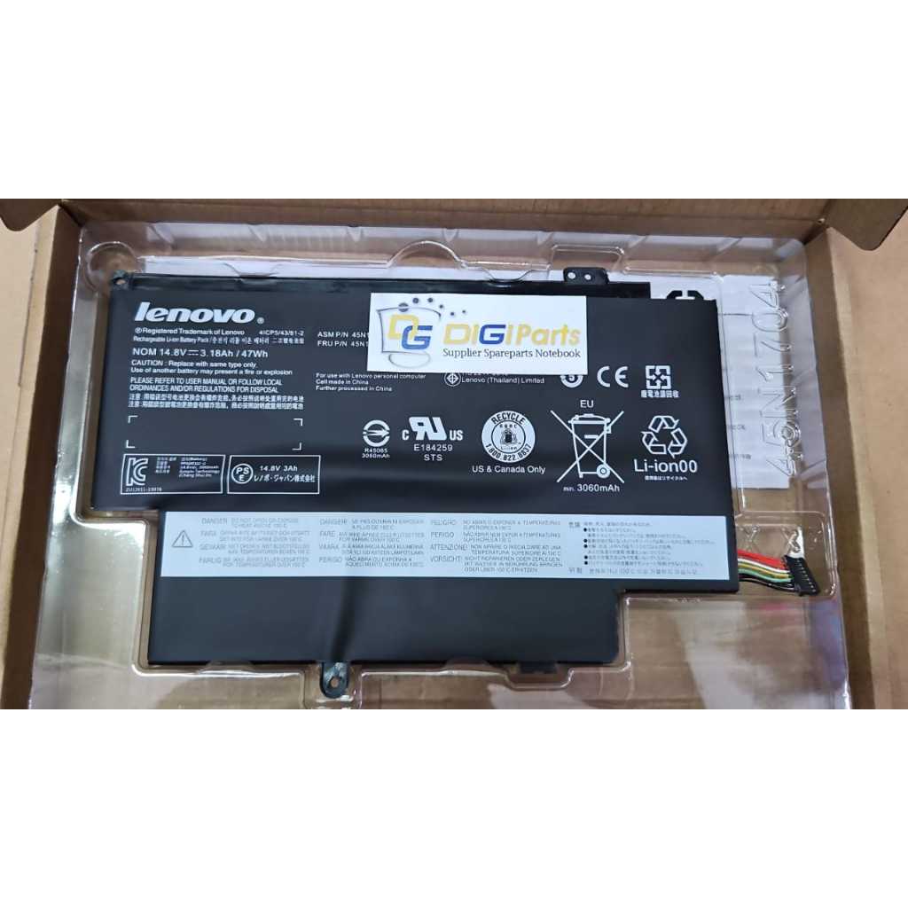 Baterai Lenovo Thinkpad S1 Yoga 12 45N1706 45N1707 45N1704 45N1705