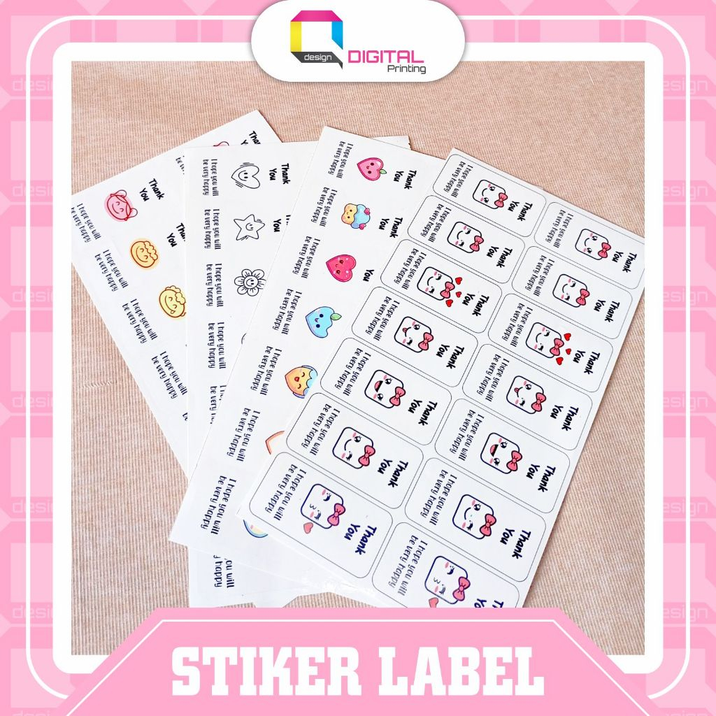 

56 PCS STIKER LABEL THANK YOU I HOPE YOU WILL BE EVERY HAPPY/ STIKER THANK YOU/ CUTE LABEL