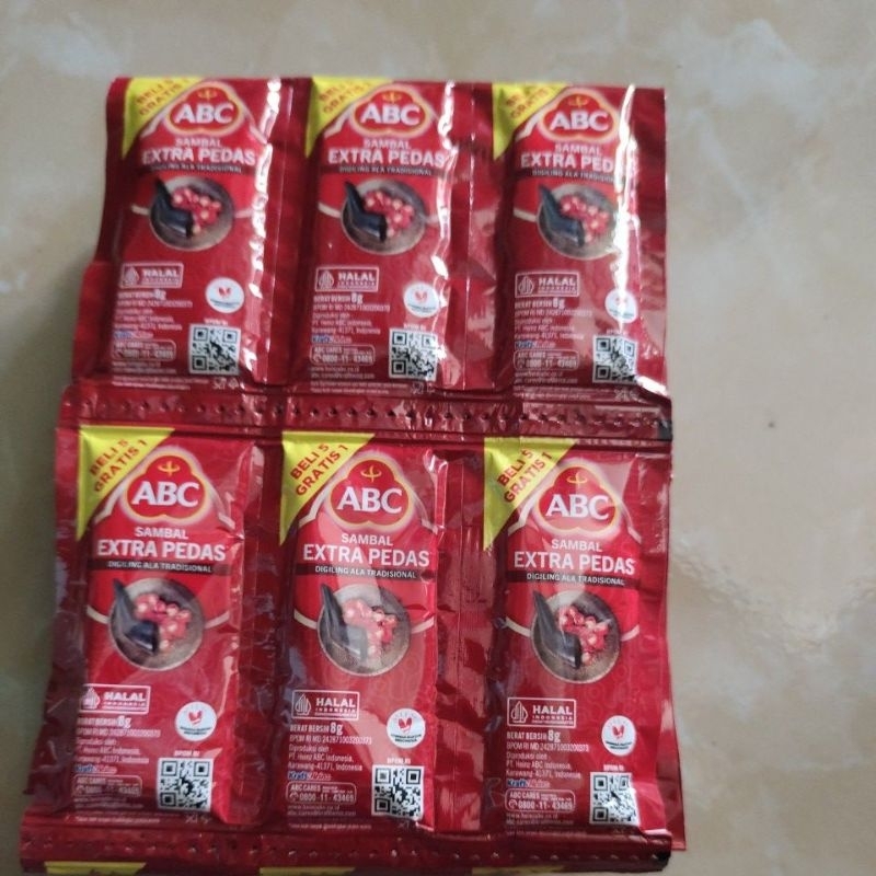 

SINOKBALQIS saus renceng ABC extra pedas/pedas asli