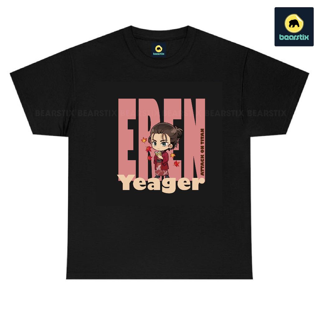 T-Shirt AOT Eren Yeager - Baju Kaos Anime Japan - Tshirt Casual Unisex