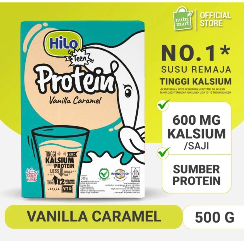

hilo teen vanilla caramel 500 gr susu tinggi kalsium