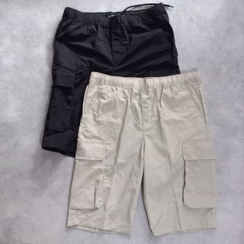 celana pendek Cargo Details parasut laki-laki dewasa
