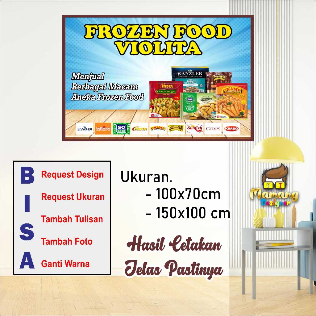 Cetak Banner Spanduk Toko Frozen Food Atau Aneka Sosis bb