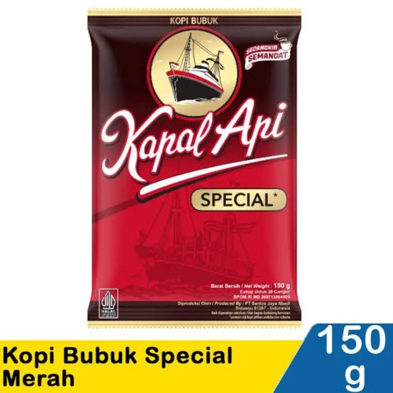 

Kopi Kapal Api Spesial 150 Gram, 2 Bungkus - Robusta - Coffee