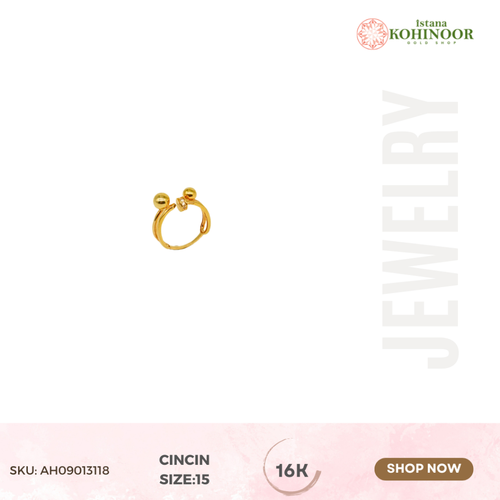 KOHINOOR CINCIN RING EMAS GOLD 16K POLOS EMAS GOLD YELLOW