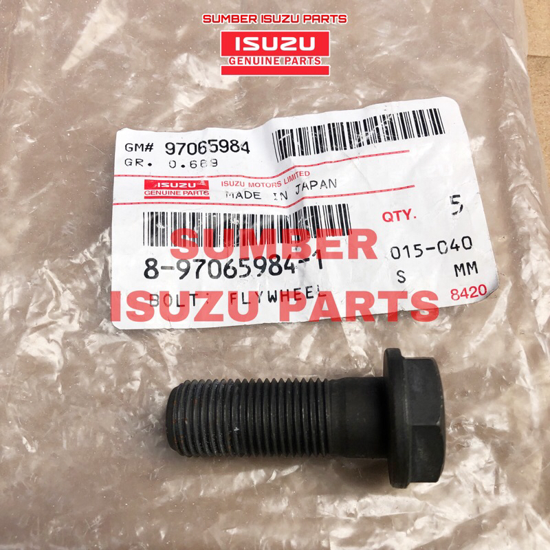 BAUT FLYWHEEL BOLT FLY WHEEL RODA GILA ISUZU PANTHER TRAGA DMAX NLR NMR ORIGINAL