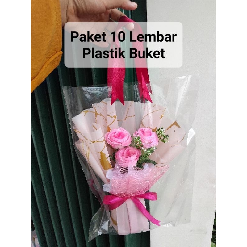 

[ PAKET 10 LEMBAR ] PLASTIK BUKET BENING KANTONG BUKET OPP KACA TEBAL 30 MICRON