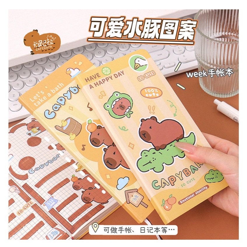 

BUKU TULIS JURNAL JOURNALING DIARY NOTE NOTEBOOK CAPYBARA KAPIBARA IMPORT