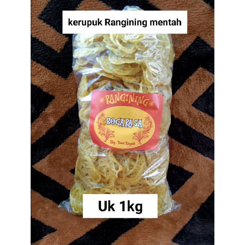 

Kerupuk Rangining mentah Uk 1kg / 2kgRenyah pokok nyh d mulut