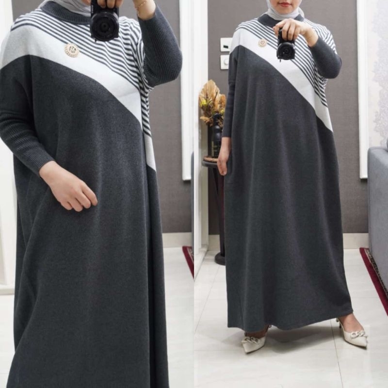 ABAYA DRESS KNIT AMORI PREMIUM