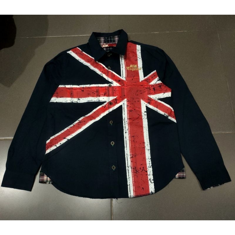 kemeja lengan panjang ASK ENQUIRED original sekond