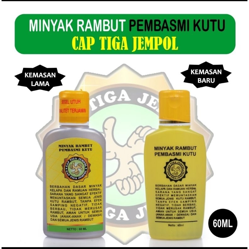60 ml OBAT KUTU RAMBUT CAP TIGA JEMPOL