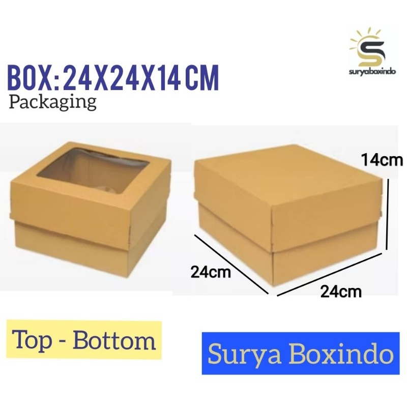 

Box 24x24x14 cm(cinamon 3)/Kardus/Puding/Tart/Hampers