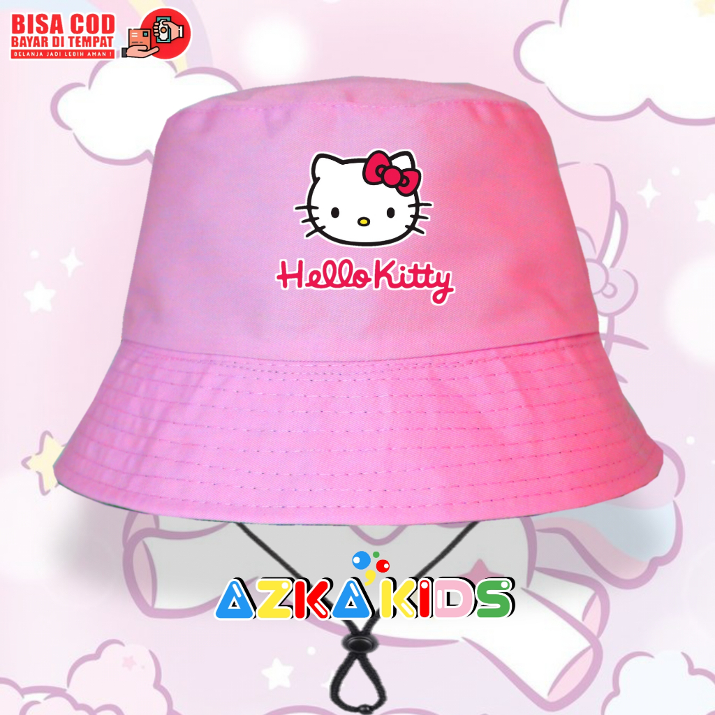 Topi bucket Hat anak Hello kitty/topi anak