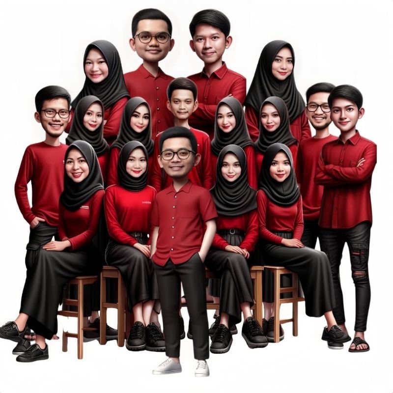 Edit Foto Karikatur Perusahaan/Perpisahan