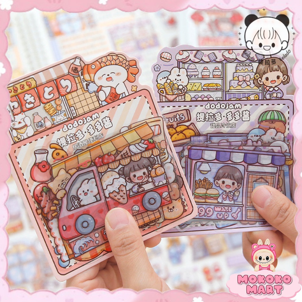 

MM 1 Pack Isi 40 Lembar Stiker Lucu DIY Dekoratif Dodojam Color Dessert Mainan Stiker Tempel TLD59
