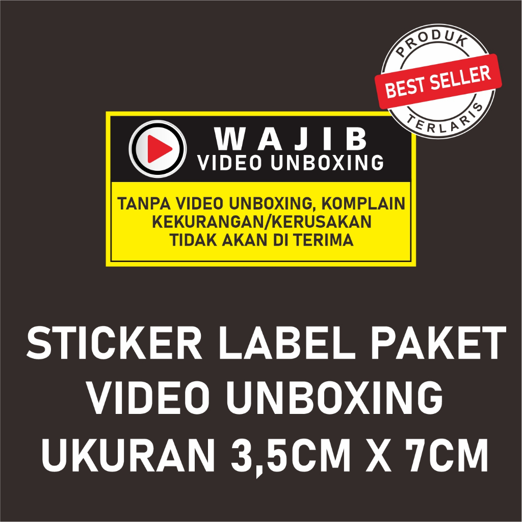 

Sticker Label Paket Online Video Unboxing (Isi 100pcs) Paling Muraahhhhh