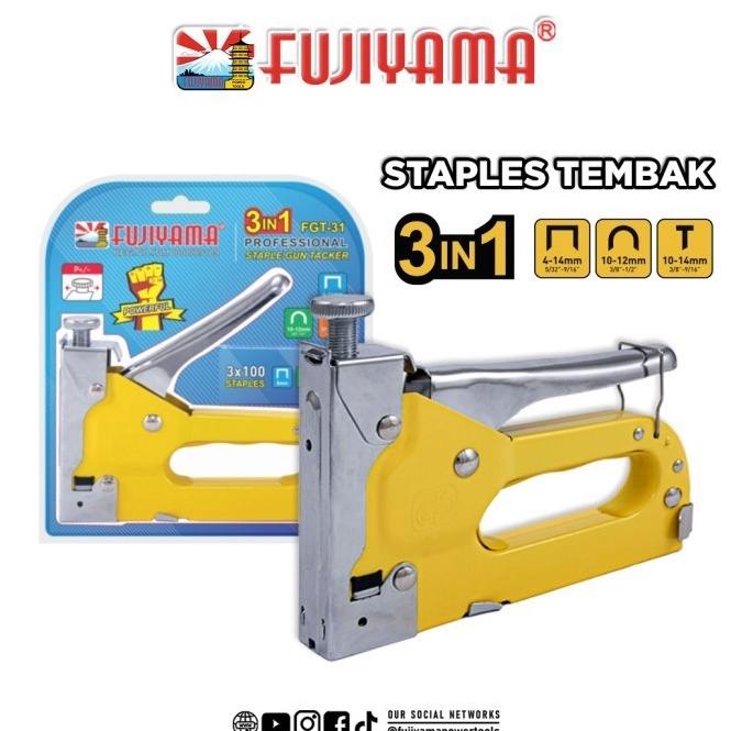 

Ready Stok MOLLAR Staple Gun 3 in 1 Way Heavy Duty Staples Tembak hekter jok