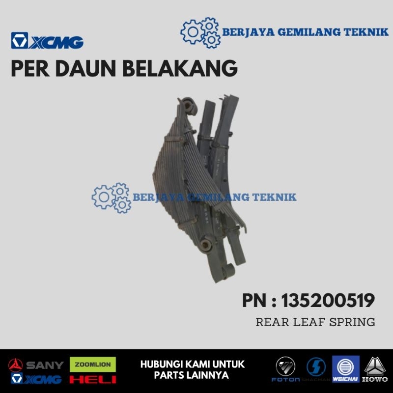 Per Daun Belakang Rear Leaf Spring XCMG Mobile Crane QY25K XZ16k.58.5