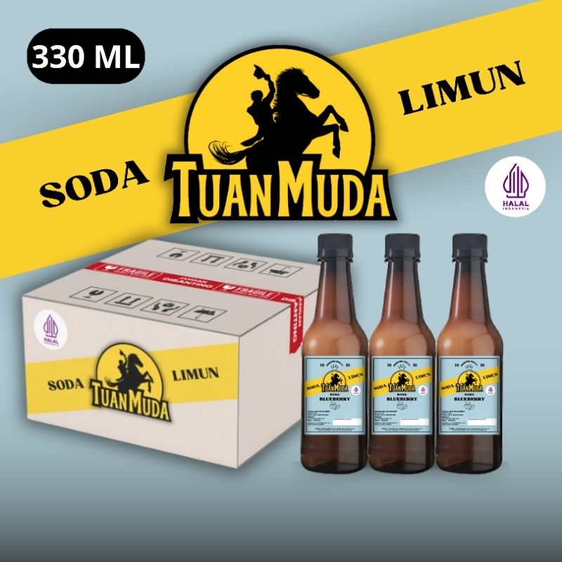 

Limun Tuan Muda Blueberry 24 botol | Minuman Soda Klasik Nostalgia 330ml halal termurah (Botol Plastik)