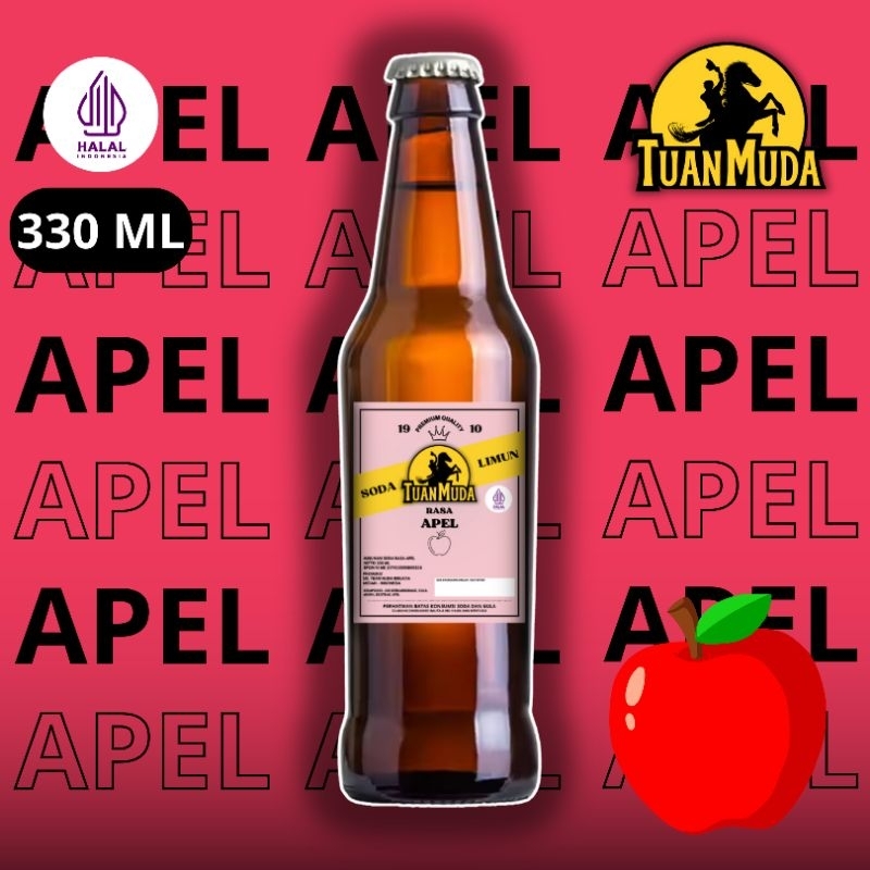 

Limun Tuan Muda Apel Murah | Minuman Soda Klasik Nostalgia 330ml halal termurah (Botol Kaca)