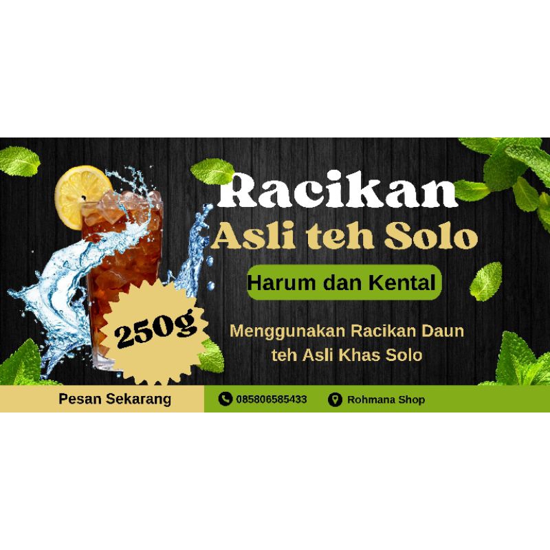 

Racikan Teh Solo kemasan 80 g ,120 g dan 250g murah