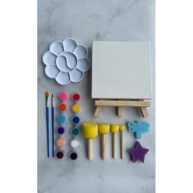 

Baru Laris LILOMILO Paket Melukis Kanvas dengan CatPainting Canvas for kidskado anak paket melukishampers anak melukis kanvas set