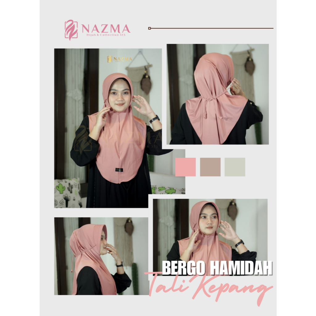 Nazma Hijab - Jilbab Tali Kepang/Hijab Tali Ulir/Hijab Instan Jersey Premium