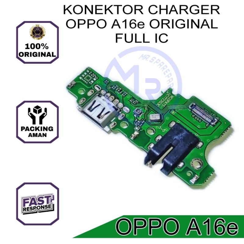 PAPAN CAS OPPO A16E / KONEKTOR CHARGER OPPO A16E FULL IC ORIGINAL