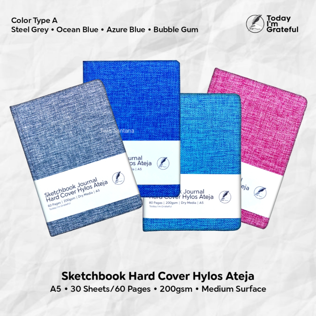 

Sketchbook Jurnal A5 Hard Cover Kanvas Hylos Ateja 200gsm - Medium Surface