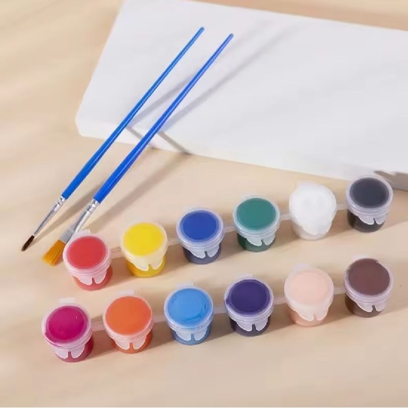 

Cat Akrilik Set 12 Warna dan 2 Kuas