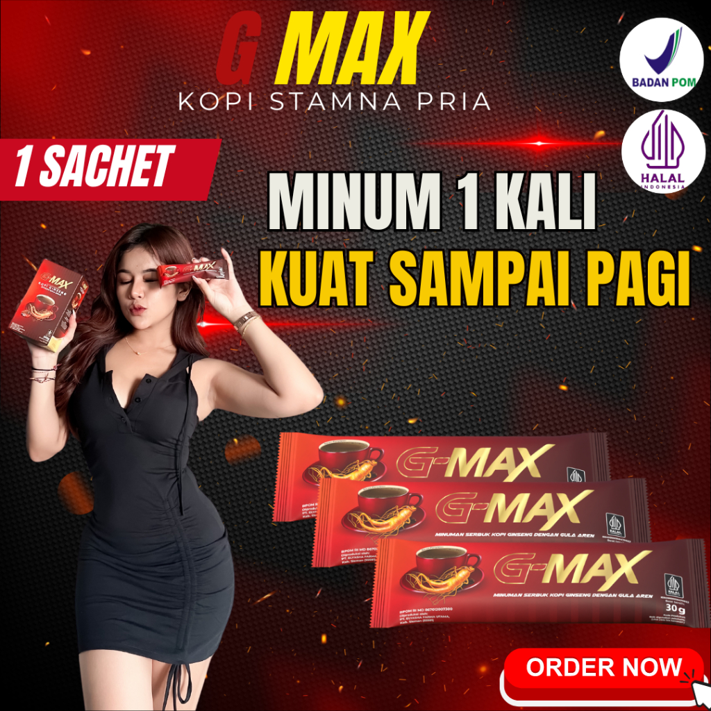 

G-MAX KOPI STAMINA PRIA TAHAN LAMA AMAN 100% BPOM & HALAL